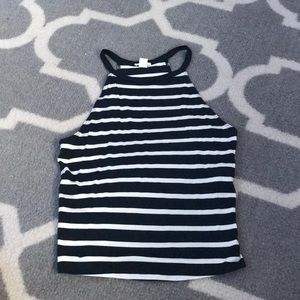 navy blue halter tank top